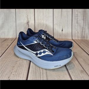 Saucony Ride 17 Mens Size 12.5 Shoes Blue Running Sneakers Walking Gym